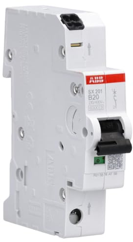 ABB SX201-B20 Sicherungsautomat FlexLine B-Charakteristik 6kA 20A 1P | LS-Schalter mit Push-in-Klemmen für PSX-Phasenschiene, 230V AC, 1-polig + Neutralleiter 2CDS251003R0205