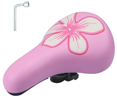Sella per bicicletta per bambini, extra morbida e impermeabile, per ragazzi/ragazze, imbottitura antiscivolo, ampio cuscino per bicicletta Dual Shock per 12 14 16 18 20 pollici Mountain Bike (grande