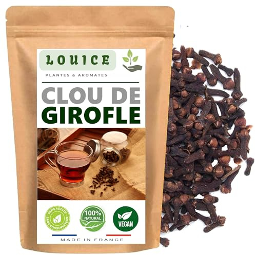 Clavo de clavo entero, 100 g, aroma fuerte y aromático, ideal para cocina e infusiones, 100% natural, sin aditivos
