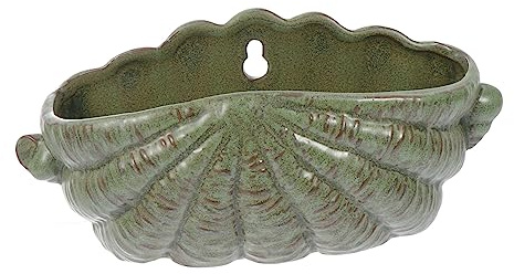 DECOMELODY 1 Stück Hängender Blumentopf Keramik Wandmontierter Vintage Pflanzgefäß für Sukkulenten und Blumen für Zuhause Büro Balkon und Garten Stilvolle Wanddeko mit Einzigartigem Flair