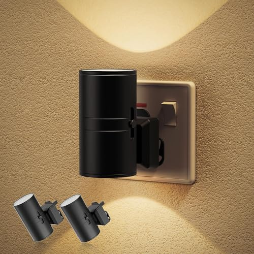 JandCase Plug in Night Light (Dusk to Dawn, 0-100LM, Warm White 3000K) – Dimmable Modern Night Light, Ideal for Hallway, Bathroom, Bedroom & Stairs, 2 Pack