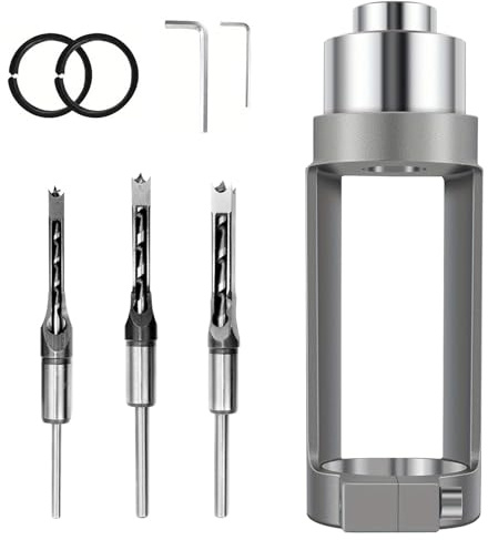Adattatore per Punte Quadrate, Supporto per Trapano con Punta Quadrata da 6,4/8/9,5 mm Supporto per Adattatore per Punte Quadrate per Trapani da Banco e Trapani Manuali da 38-43 mm