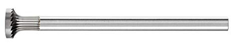 PFERD HM-Frässtift, Radiusfrässtift mit konkaver Form, Spezialzahnung (SP), Frässtift-ø 16mm, Schaft-ø 8mm, Länge 118mm, 21143588 – für die flexible Kantenbearbeitung