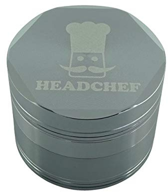 Headchef Hexcellence Metal Herb Grinder 4 Piece Grinder, 55mm (Grey)