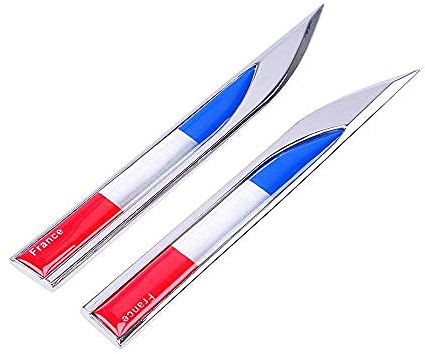 Tcare 1 Paire de Voiture 3D France Drapeau français emblème Sticker Stickers