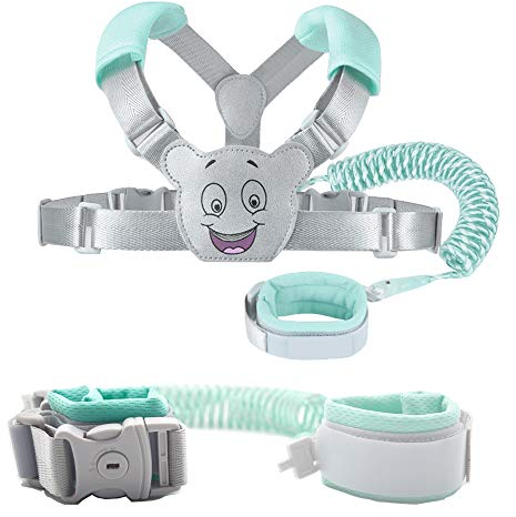 Anti perdu poignet Ceinture pour bébé Rênes de sécurité Laisse Bracelet poignet Lien Laisse Harnais de sécurité pour enfant Souple Voyage Shopping Exploration Helper