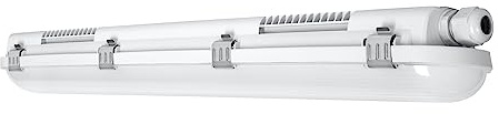 Ledvance Feuchtraumleuchte LED: für Decke/Wand, DAMP PROOF VALUE, 18 W, 220…240 V, Ausstrahlungswinkel: 115, Cool White, 4000 K, Gehäusematerial: Polycarbonat (PC), IP65, 1-er-Pack, grau, one size