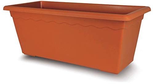 Duplast Vaso Giardino in PLASTICA Terracotta FIORIERA 100x44x40h CM per Piante E Fiori