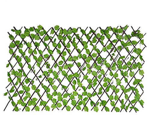 UNUS Garden Rankgitter Sichtschutz Weide, 90x180cm | künstliche Hecke mit Blättern