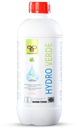 smileybee Hydroverde Concime Liquido Fertilizzante Biostimolante a Base di Amminoacidi, 100% Biologico - Nutre e Protegge la Pianta in Modo Completamente Naturale - 1 Litro