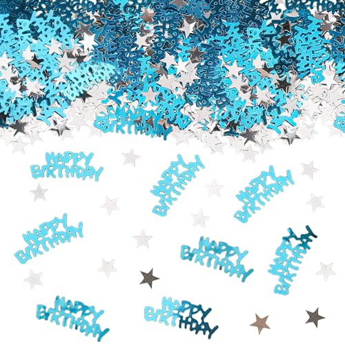 GoldRock Happy Birthday Konfetti - Decoración para cumpleaños (500 unidades, diseño de serpentinas de cumpleaños, decoración de cumpleaños, serpentinas de cumpleaños, decoración de cumpleaños y feliz