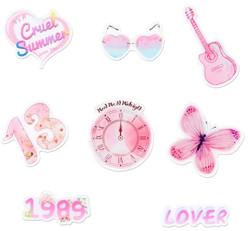 TamBee Taylor Fridge Magnets for Whiteboard 8pcs - Strong Decorative Magnetic Stickers for Adults - Acrylic Mini Small Refrigerator Magnets for Office