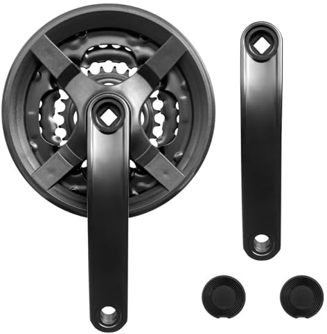 Relwears Bike Crankset FC-TY301 42-34-24T for 3x6/7/8 Speed Gears Square Taper Set 170MM Crank Arm for Mountain Bike