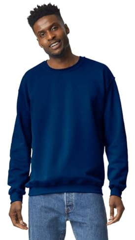 TICTEX Felpa Girocollo per Uomo in Cotone - Felpa Basic Senza Cappuccio per Uso Quotidiano e Abbigliamento da Lavoro - Azul Marino, M