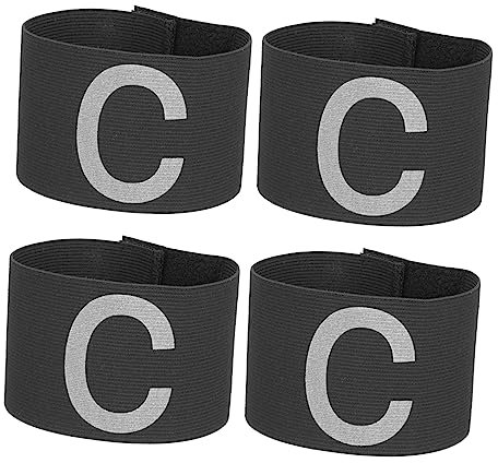 BCOATH Fußball Kapitän Armbinden 4 Stück Aus Langlebigem Material Mit Anti Rutsch Design Tragbare Kapitänsbinde Für Mannschaftssport Und Fußballspiel