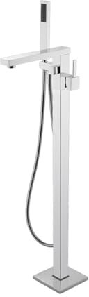 XJTNLB Rubinetto Vasca Freestanding Cromo Rubinetto Vasca da Bagno con Doccetta Girevole a 360° Miscelatore Doccia con Deviatore