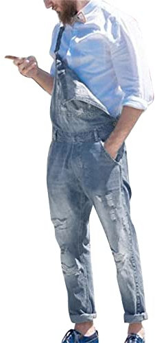 Generisch Jeanslatzhose Herren Lang, Arbeitslatzhose Jeans Herren Stretch, Berufsbekleidung Straight Fit Overalls Mit Taschen Jumpsuit Atmungsaktiv Bodysuit Latzhose Einfarbig Leichte Jumpsuit