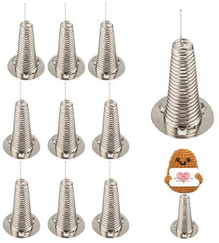 Hayaww 10 pcs Kopf Schütteln Federständer Federbasis Wackelkopf Auto Federbasis Schüttelnde Puppenfederbasen Puppenzubehör Basis Auto Schüttelkopf Puppenbasen Armaturenbrett DIY Heimdekoration (A)