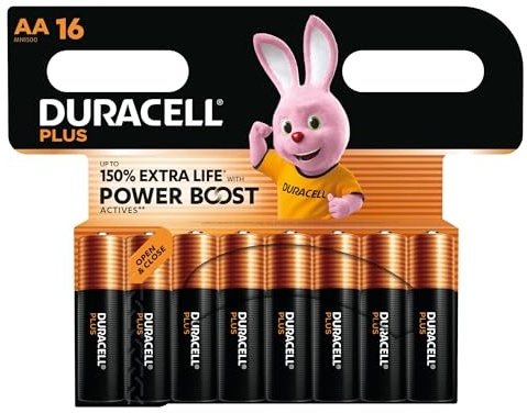 Duracell Plus PBA AA Batteries 16 Pack