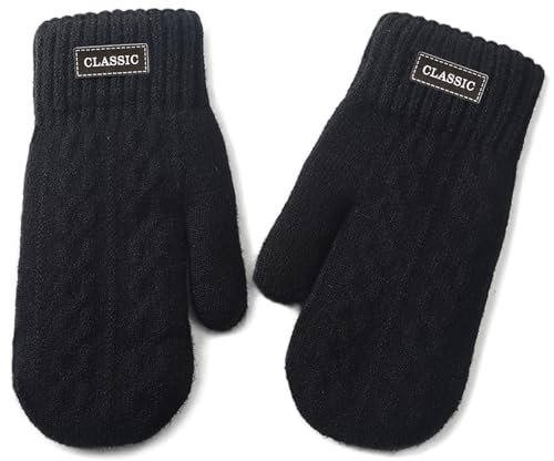 Manoplas, Guantes Invierno Hombre, Punto Guantes Termicos Hombre, Guante Invierno Cálidos, Engrosamiento De Doble Capa, Forro Polar Ártico, Para Bicicleta, Running, Esqui, Viajar