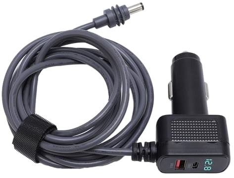 KAKAKE Cable de Carga Satelital para Automóvil, Gestión Eficiente del Calor, Cable de Alimentación Dual USB C de 36 W para Teléfono, Tableta, para Automóvil, Camión, Barco, 16.4 Pies (Gris)