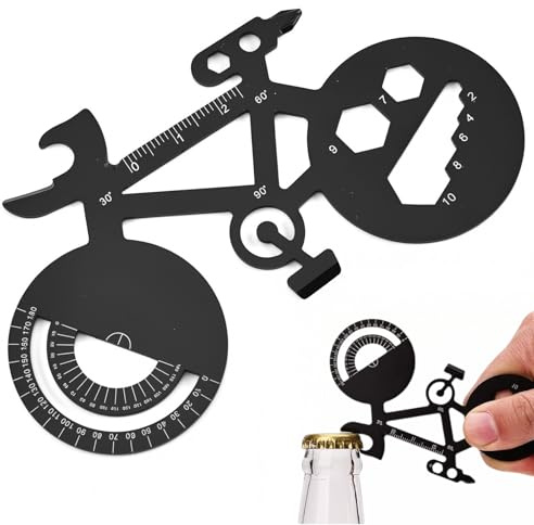 BAUCH Abrebotellas Multitool Bicicleta, 1 ud, Negro, de acero inoxidable – multifuncional con destornillador y llaves, compacto y ligero, ideal para ciclistas, exterior y como regalo