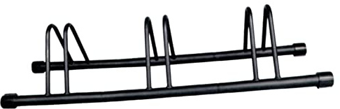 Yunmeryker Portabiciclette da Pavimento Stand Parcheggio Bicicletta Struttura in Acciaio Ferro Facile Installazione per Mountain Bike da Strada Adatto a D, Portabiciclette per 3 Biciclette