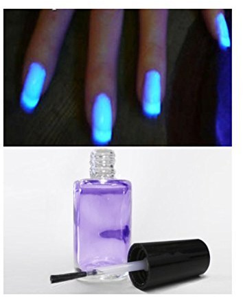 Moon Glow UV Reactive Topcoat Clear Nail Polish - Glows Under UV & Blacklights - Coats Any Shade - Quick Dry - Easy to Apply & Remove - Vegan & Cruelty Free - 10ml