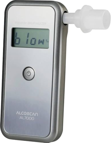 ACE AL7000 Alkoholtester Silber 0 bis 4 ‰ auswechselbarer Sensor, inkl. Display