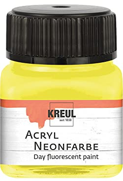 Kreul 20 ml Acrylfarbe Neon Malfarbe Künstlerfarbe Farbe Malen Neon-Gelb