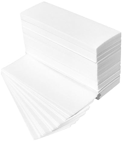 Omwah Beauty Professional Salon Grade Facial and Body Non Woven Epilating Wax Strips Large 3 x 9 Hair Removal (200 Count)
