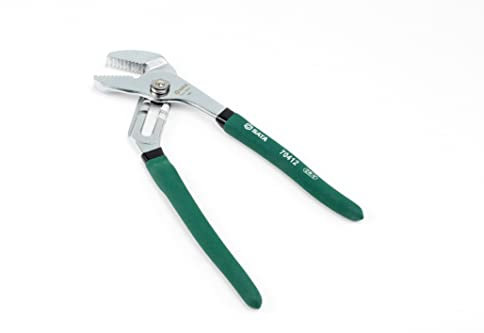 SATA ST70412ST 10-Inch Straight Jaw Tongue-and-Groove/Waterpump Pliers, with Chrome Vanadium Steel Body and Dipped Handles