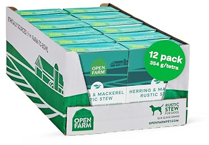 Open Farm Rustic Stew Wet Dog Food, Herring & Mackerel, 12.5oz (12 Pack)