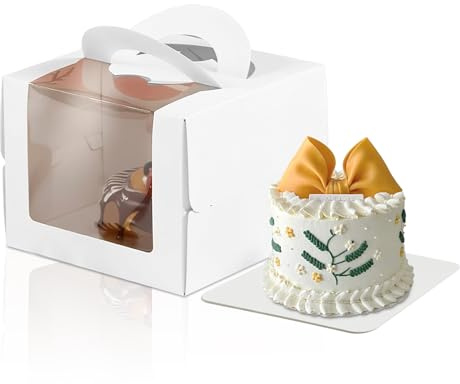 La Llareta Tortenkarton, 15 Stück/4 Zoll Cake Boxes Pappe, für Hochzeit Party, Geburtstag Kuchen, Kekse, Cupcakes, Muffin