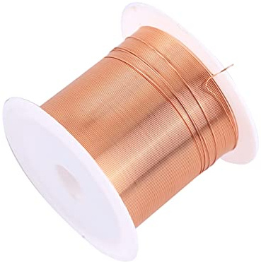 Bobine de fil magnétique en cuivre émaillé 0,3 mm x 40 m - 1 bobine - Indice de température naturelle - Largement utilisé pour les transformateurs et les inducteurs