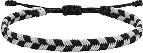 JENDEAR SHINE Geflochtenes Seil Armband für Männer, Personalisiertes, Handgeflochtenes, Verstellbares Nylon Armband, Geburtstags-Freundschaftsgeschenk für Männer.