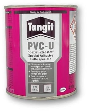 Tangit PVC-U Spezial Klebstoff für Rohrverbindung bei Druck- und Abwasserleitungen (250g / 1 Stück)