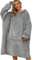 UMIPUBO Sudadera con Capucha Mujer Manta Cálida de Felpa con Capucha de Gran Sudadera Gigante Suave y Cálida para Adulto Oversized Sherpa Manta (Gris Oscuro,Talla única)