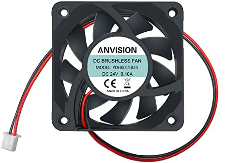 ANVISION 60mm x 15mm DC 24V Brushless Cooling Fan, Dual Ball Bearing