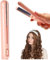 Mini Dual-Purpose Hair straighteners，2 in 1 Travel Hair Straightener and Curler,Nano Ceramic Tourmaline Coating Plate,USB Power Supply Small Hair Curler Iron for Home and Travel (Pink)
