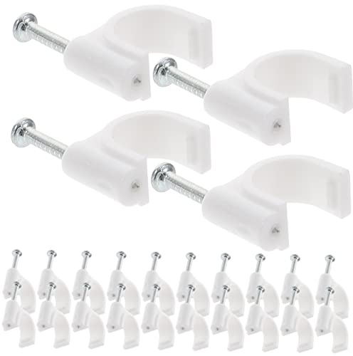 jojofuny 500 Pezzi Di Clip Adesive Per Il Fissaggio Dei Cavi A Parete Con Chiodi Da 8 Mm Con Graffa Clip Per Cavi Ad Alta Resistenza Per Casa E Ufficio