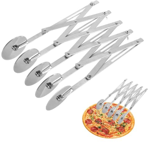 Coupe-pizza À 5 Roues, Diviseur De Pâte En Acier Inoxydable | Coupe-Pâte À 5 Roues, Coupe-pâte Réglable, Trancheuse À 5 Roues Avec Poignée Pour La Cuisson En Cuisine, Les Pâtisseries
