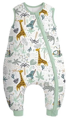Yoofoss Baby sovsäck med fötter 2-pack (2,5 tog-giraff (1-pack), 100 cm/4–6 år)