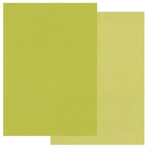 Groovi Coloured Two Tone Parchment Paper: Green A4 x 10 Sheets