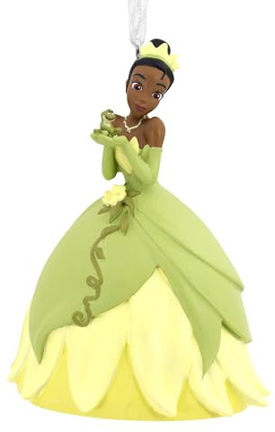 Hallmark Adorno Tiana, decoración de árbol de Princesa y Rana, Adorno Colgante de Disney, Adorno Colgante de Navidad, Regalos para Navidad