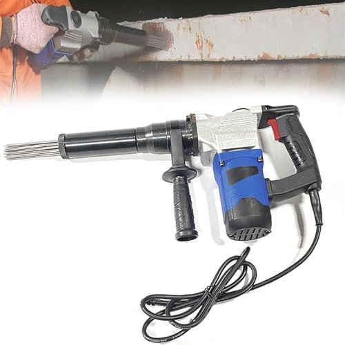 Scrostatore Elettrico ad Aghi, Scrostatore Elettrico ad Aghi di Livello Industriale, Pistola antiruggine ad Aghi Portatile, Scalpelli a Getto elettrici da 1100 W per la rimozione di ruggine(110V)