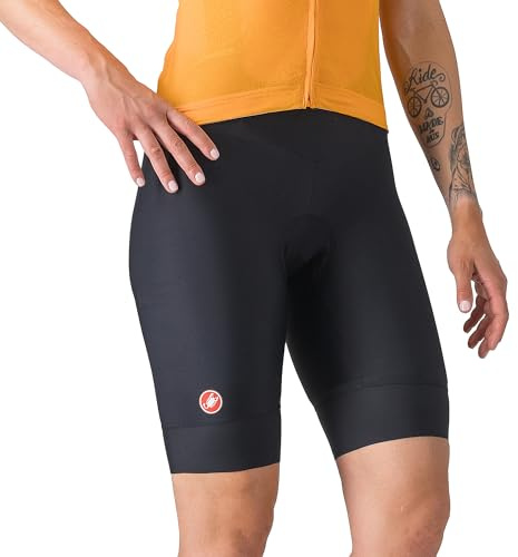 CASTELLI Prima 2 DT Trägerhose für Damen, Endurance-Shorts für Rennrad und Gravel-Biking, Sitzpolster und reflektierende Reiter mit hoher Sichtbarkeit