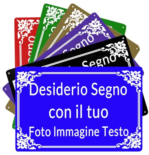 Cartello Personalizzato da Esterno,Cartello Personalizzato con Testo/Nome/Foto/Logo/Carattere per Ufficio, Affari, Posto di Lavoro，Garage, Hotel, Parcheggio, Scuola, Giardino, Indirizzo di Casa