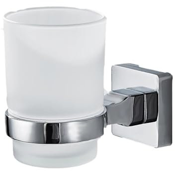 Organizador de portavasos de metal for pared de baño, portavasos de metal, organizador de vasos de pared con ventosa, sin taladro, adhesivo, for cocina, baño, sala de estar, oficina, almacenamiento