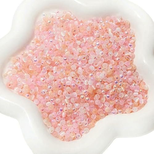 10g/Bag 4.0mm Cat Eye Seed Beads Colorful Glass Loose Spacer Beads for Necklace Bracelet DIY Jewelry Making Craft-Mix Color8